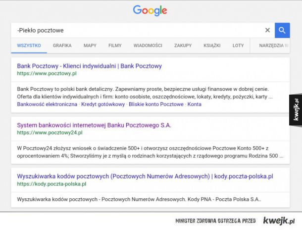 Prawdziwy wynik wyszukiwania 