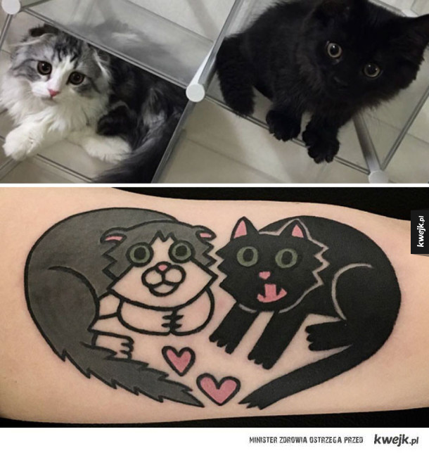 Kreskówkowe tatuaże