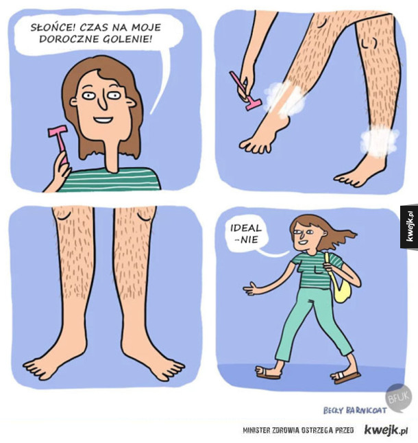 Komiksy o goleniu, z którymi dziewczyny mogą się utożsamić