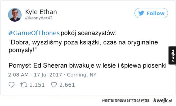 Internauci reagują na obecność Eda Sheerana w Grze o Tron