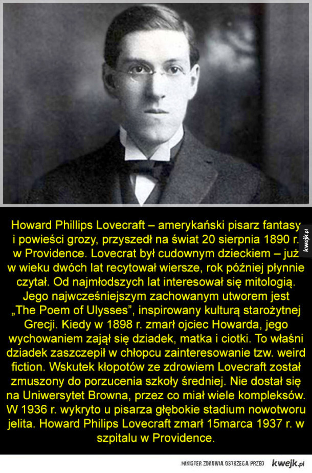 Fakty na temat H.P Lovecrafta