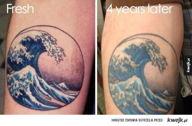 Dowody na to, że z upływem czasu tatuaże już nie wyglądają tak zjawiskowo