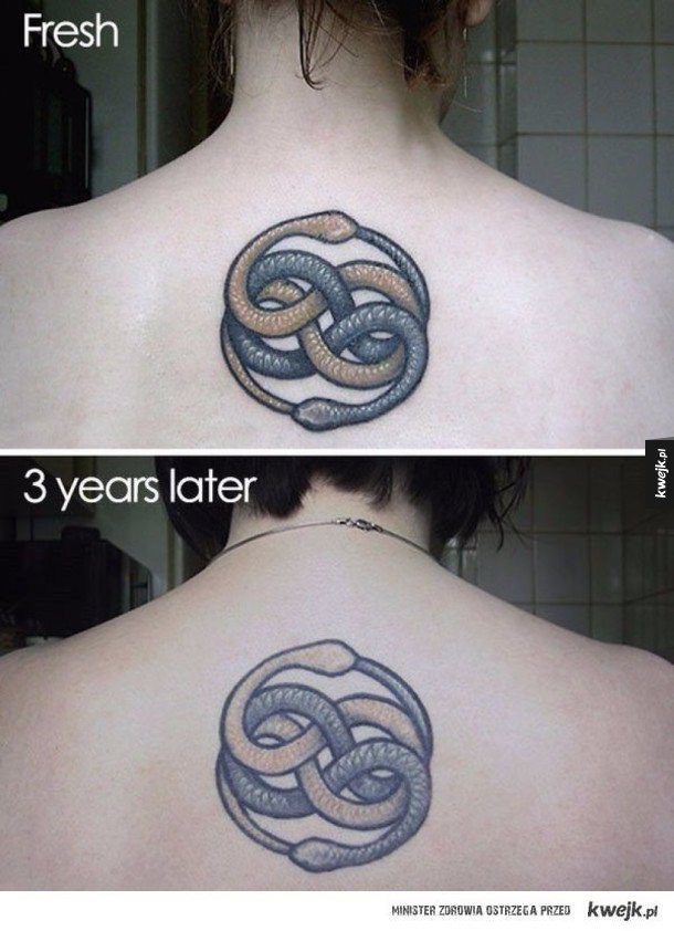 Dowody na to, że z upływem czasu tatuaże już nie wyglądają tak zjawiskowo