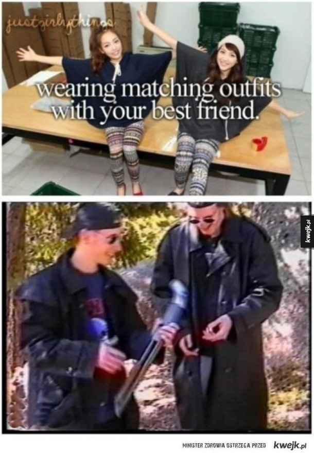 Noszenie takich samych ubrań z Twoim przyjacielem