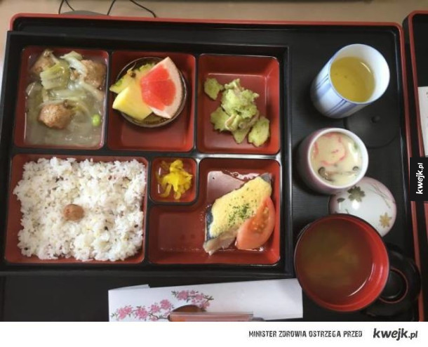 Jedzenie w japońskim szpitalu