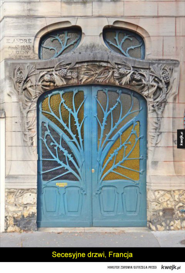 Przepiękne drzwi secesyjnych kamienic