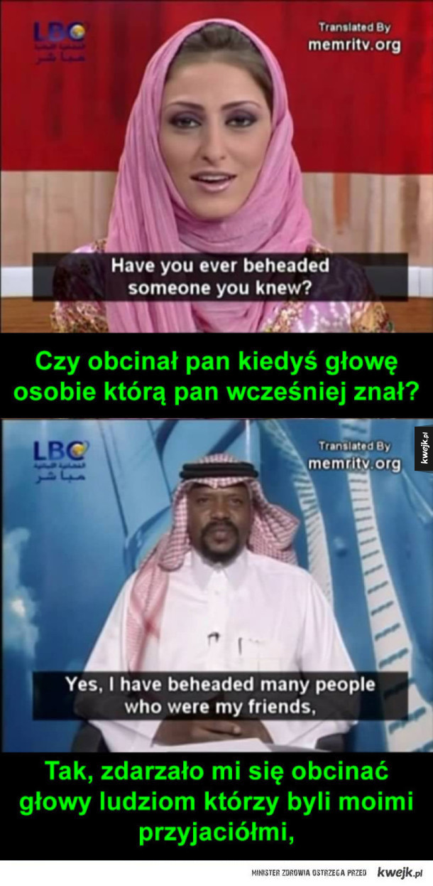 Tymczasem w arabskiej telewizji