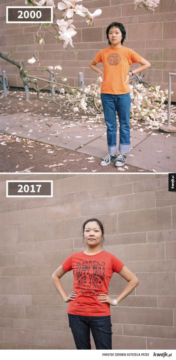 Fotografka pokazała jak zmienili się jej znajomi przez 17 lat