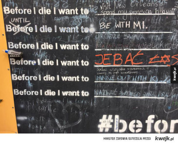 Zanim umrę, chcę...