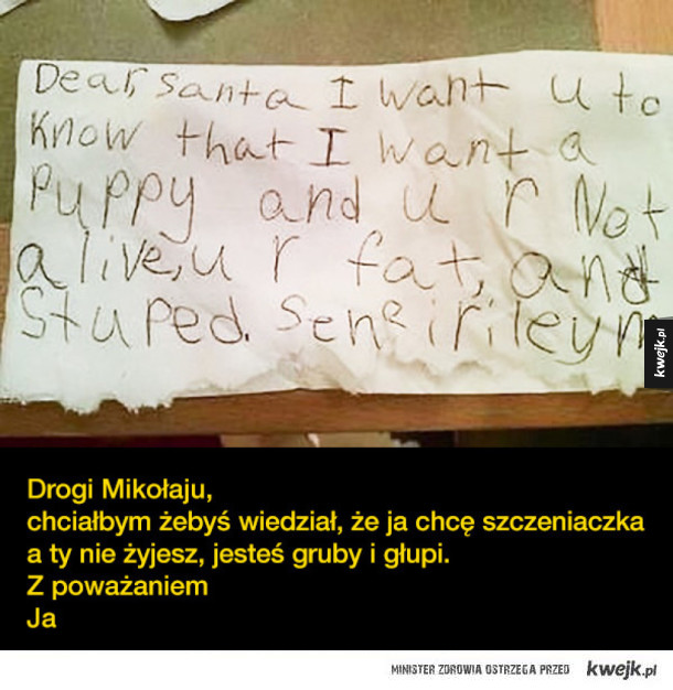 Dzieci piszą listy do Świętego Mikołaja