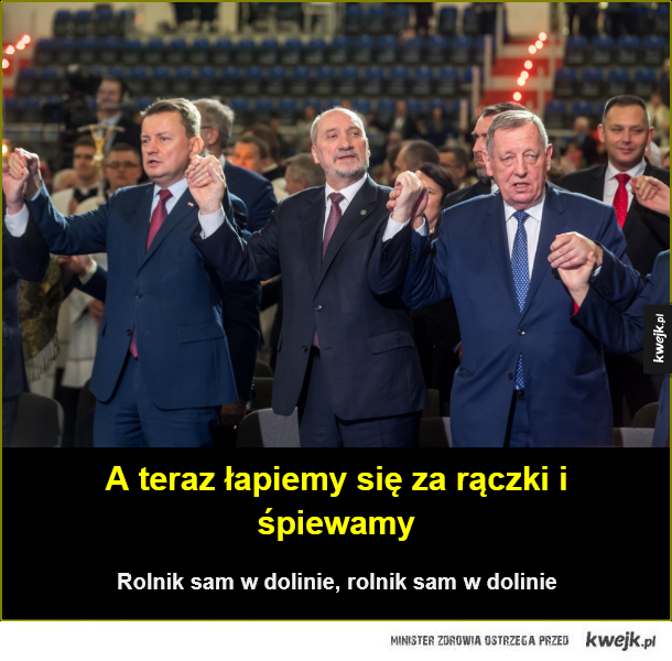 A teraz łapiemy się za rączki i śpiewamy. Rolnik sam w dolinie, rolnik sam w dolinie