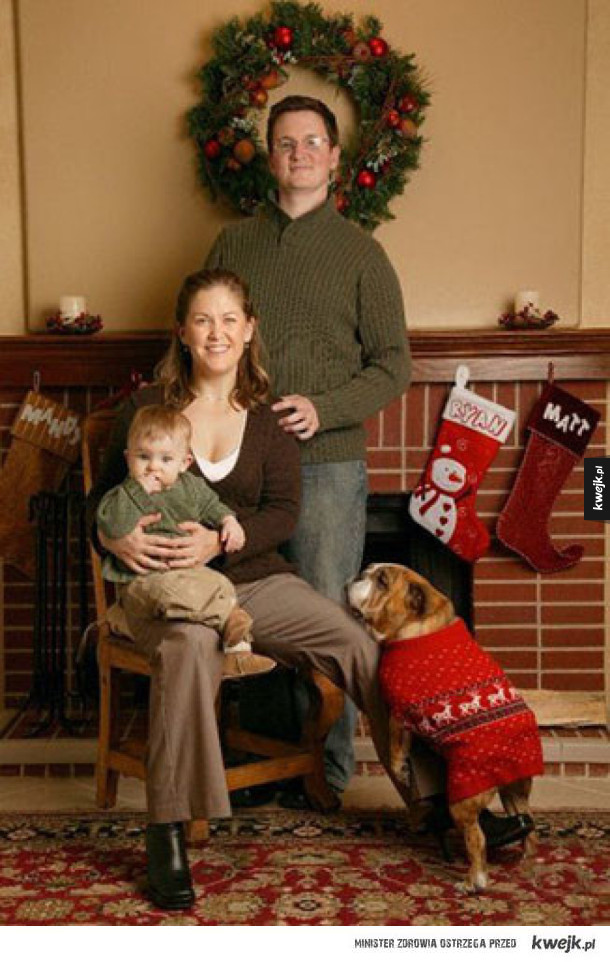 Dziwne rodzinne zdjęcia świąteczne