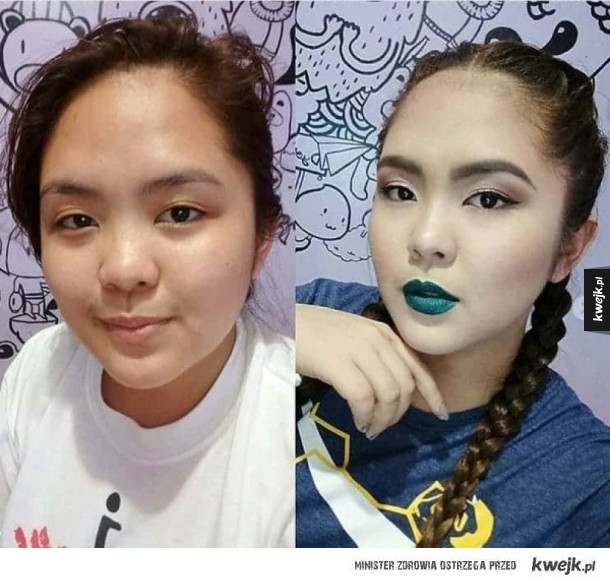 Zdjęcia, które ukazują prawdziwą moc makijażu