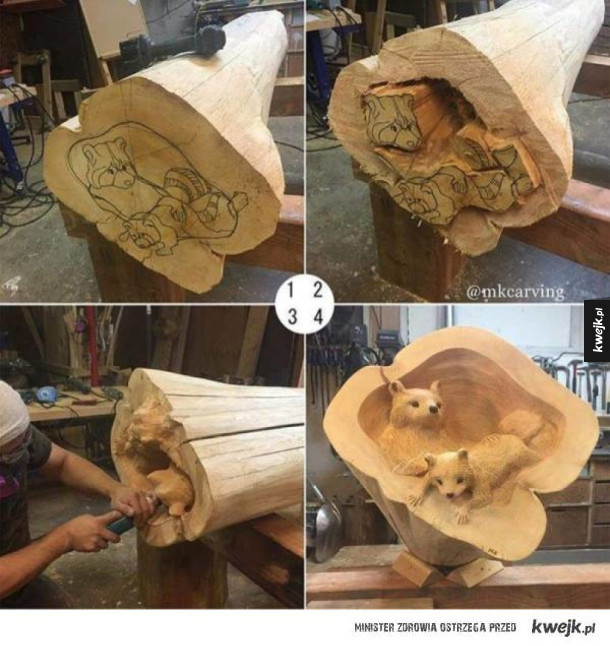 Cudeńka wykonane z drewna