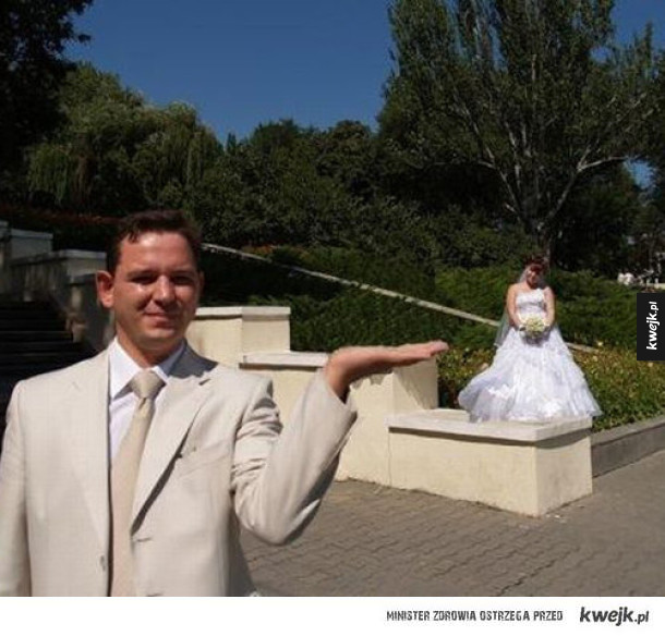 Dziwne i śmieszne zdjęcia ślubne