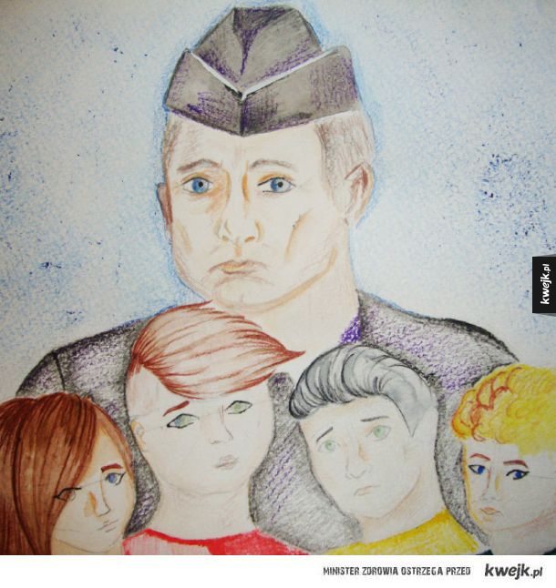 Najlepsze dzieła sztuki zgłoszone do konkursu na portret Putina przez rosyjskich uczniów