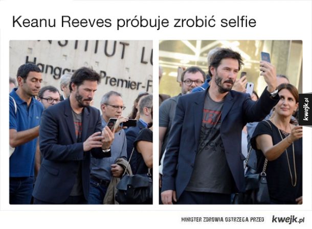 Keanu Reeves robi różne rzeczy