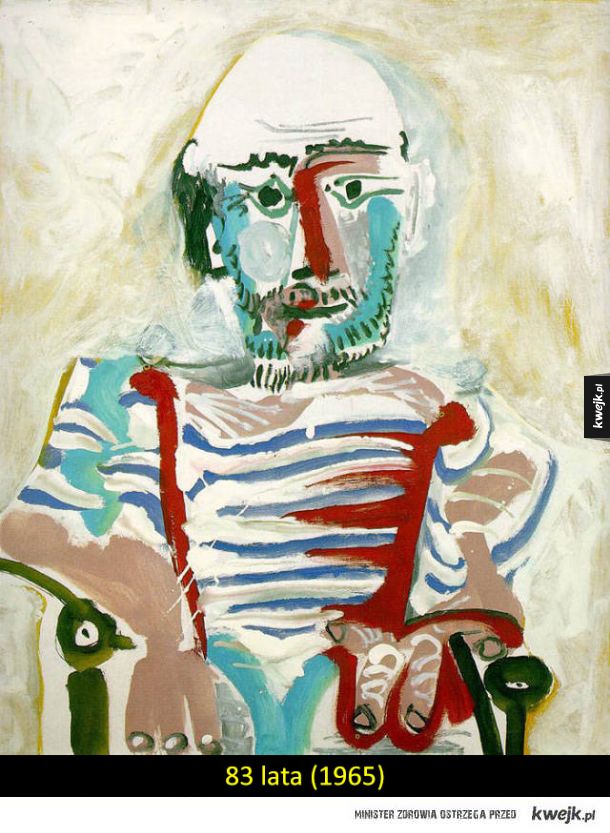 Autoportrety Picasso z różnych okresów życia pokazują ewolucję jego stylu