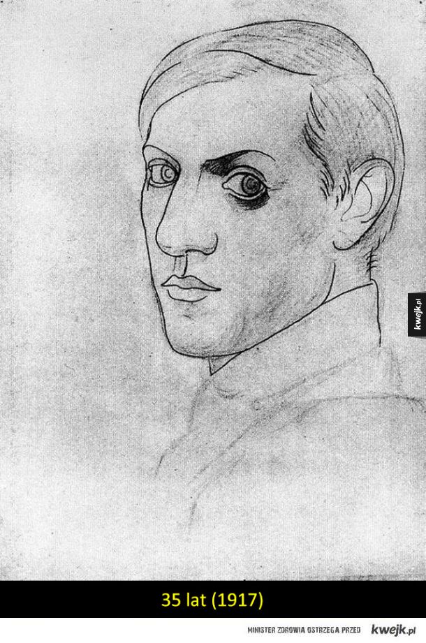 Autoportrety Picasso z różnych okresów życia pokazują ewolucję jego stylu