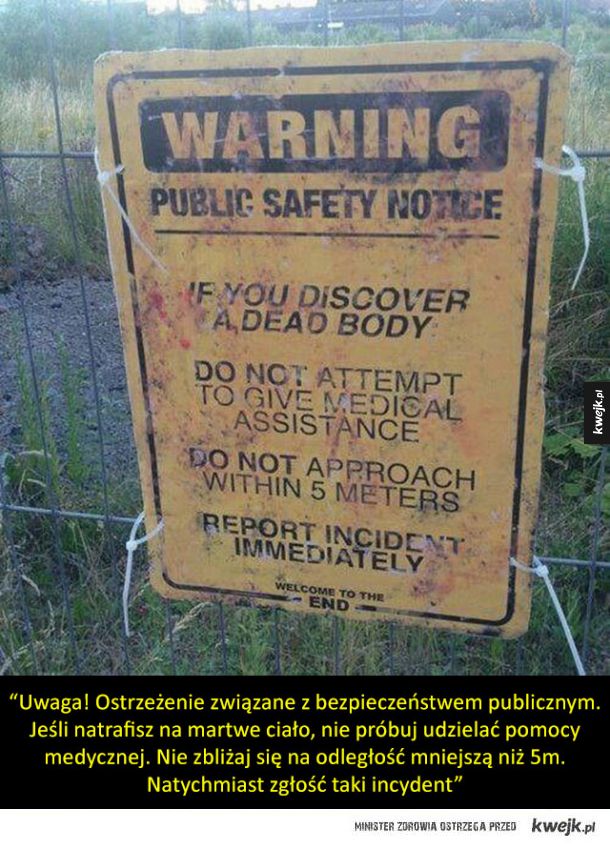 Bardzo niepokojące znaki ostrzegawcze