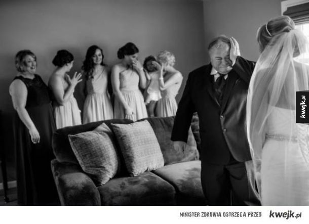 Reakcje ojców na widok córek w sukniach ślubnych