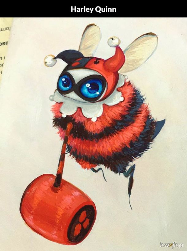 Superbohaterowie i postacie z popkultury jako pszczółki (ilustracje Camilli d'Errico)