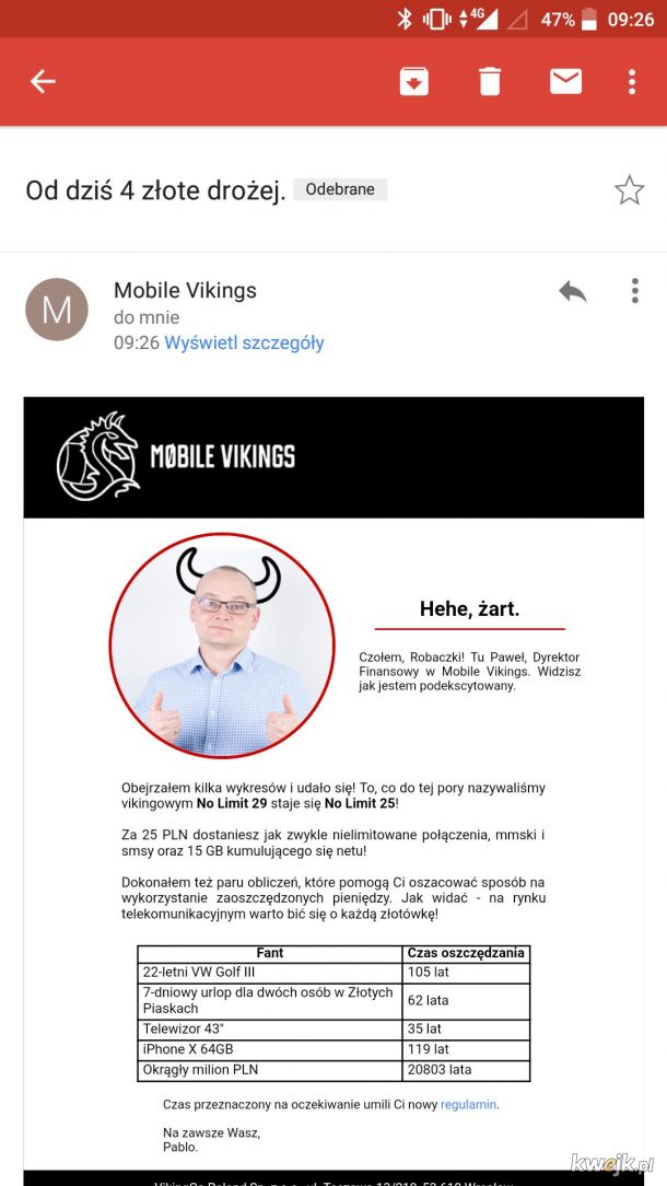 Mail od Mobile Vikings