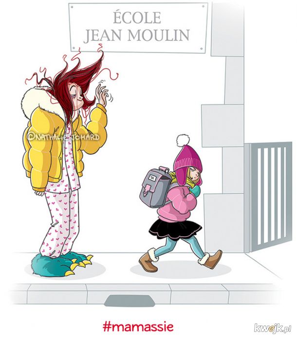 Problemy matek (i ojców) na ilustracjach Nathalie Jomard