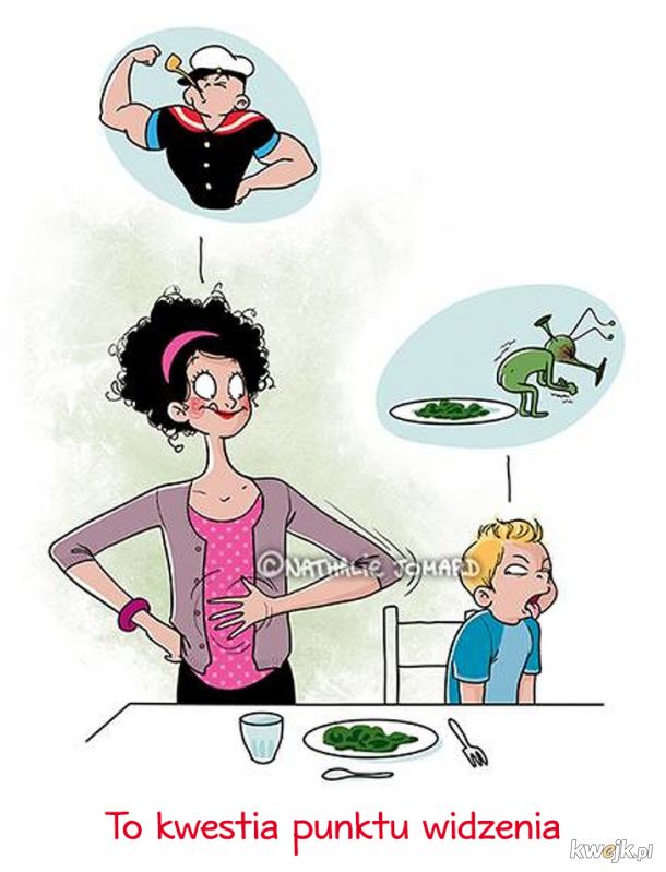 Problemy matek (i ojców) na ilustracjach Nathalie Jomard