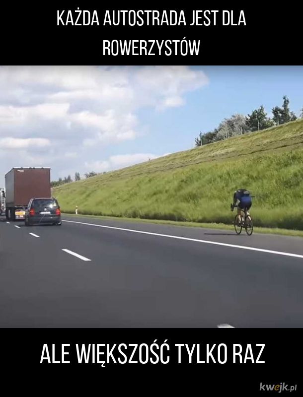 Rower na autostradzie
