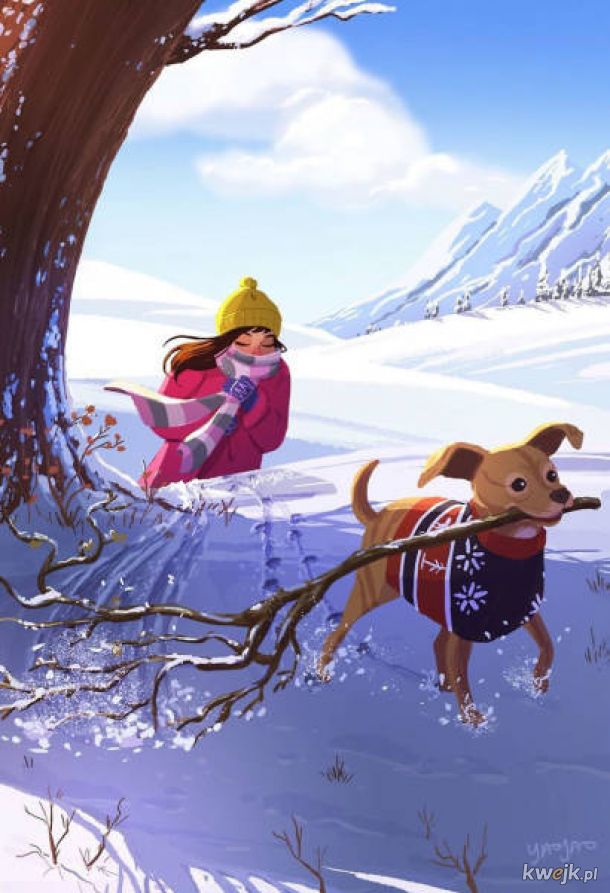 Ilustratorka Yaoyaomva w uroczy sposób pokazuje życie z psem