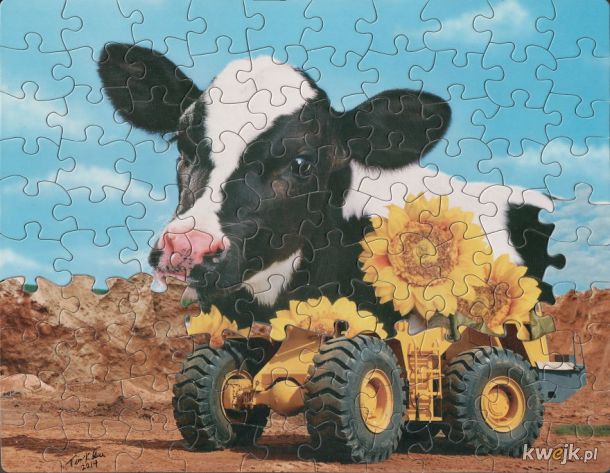 Surrealistyczne obrazy z pomieszanych puzzli
