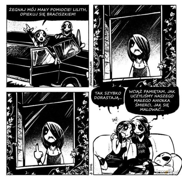 Komiksy z przygodami uroczej, black metalowej rodzinki, obrazek 3