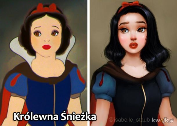 Tak wyglądałyby księżniczki Disneya gdyby zostały narysowane w dzisiejszych czasach