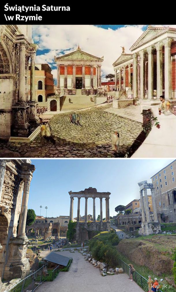 Zabytki w starożytnym Rzymie kiedyś i dziś, obrazek 5