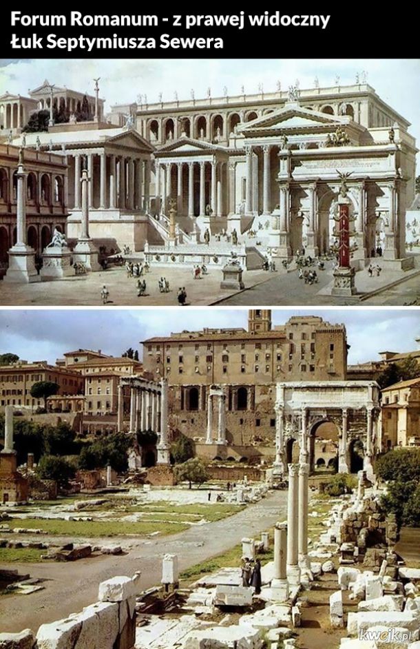 Zabytki w starożytnym Rzymie kiedyś i dziś, obrazek 2