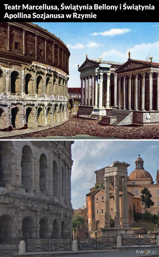 Zabytki w starożytnym Rzymie kiedyś i dziś, obrazek 9