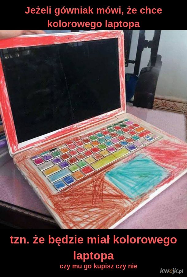 Kolorowy laptop