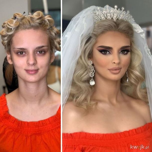 Zdjęcia przed i po zrobieniu makijażu pannom młodym!, obrazek 22