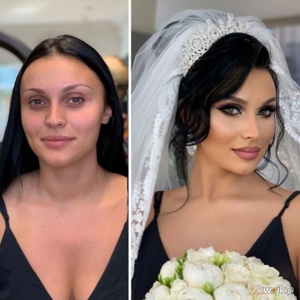 Zdjęcia przed i po zrobieniu makijażu pannom młodym!, obrazek 2