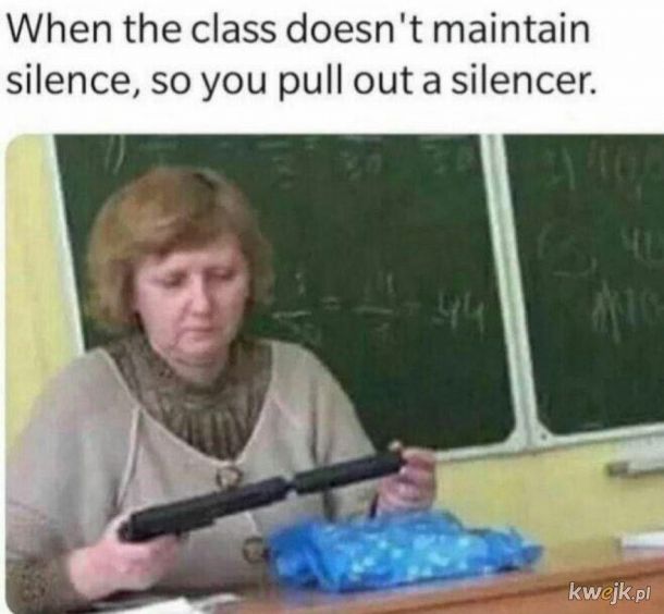 klasa nie umie zachować ciszy 