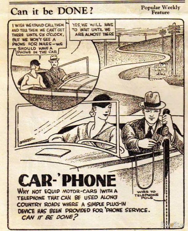 Car-phone. Wizja z 1934!