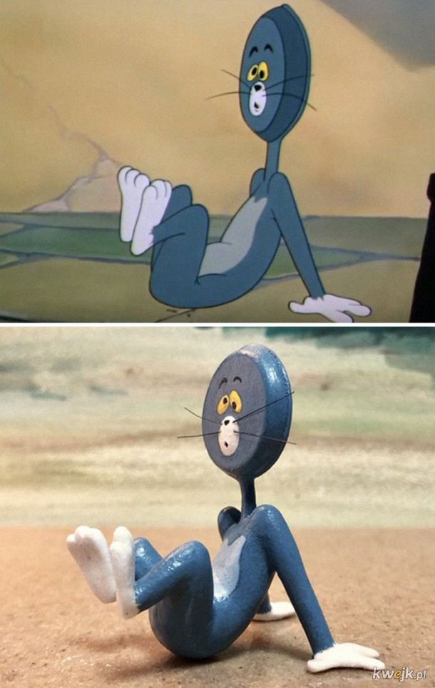 Tom i Jerry wyrzeźbieni przez japońskiego artystę