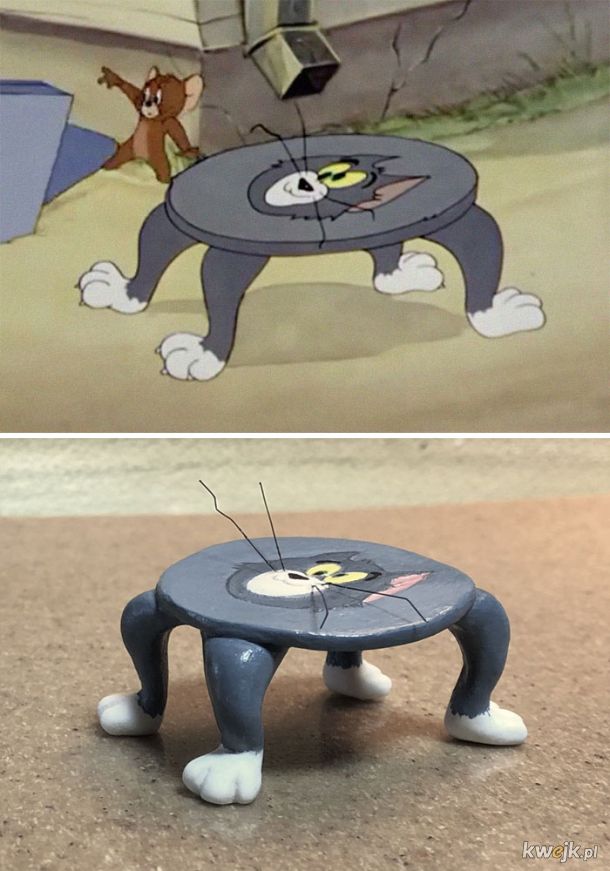 Tom i Jerry wyrzeźbieni przez japońskiego artystę