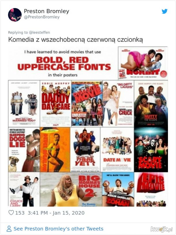 Wygląda na to, że mamy tylko kilkanaście rodzajów (popularnych) plakatów filmowych, a to dowody, obrazek 14