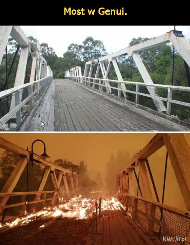 Zdjęcia pokazujące, jak wyglądała Australia przed pożarami i jak wygląda po