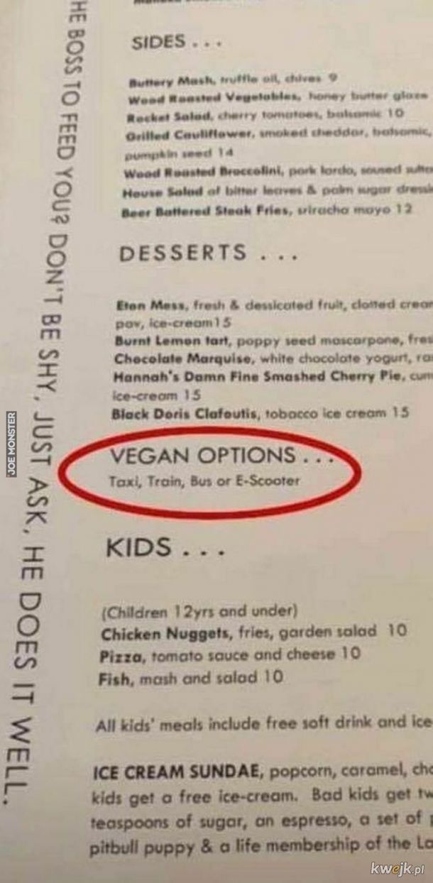 Vegańskie menu