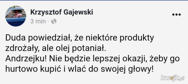 Andrzej Duda i olej