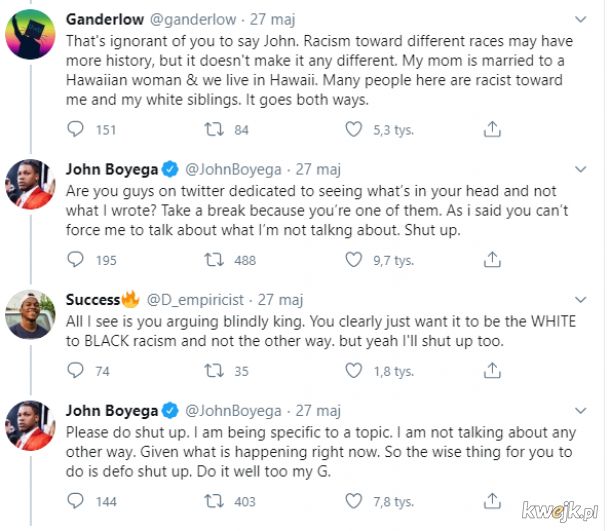 John Boyega to zje*any rasista part 2