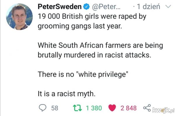 Rasistowski mit wiecznie białego oprawcy